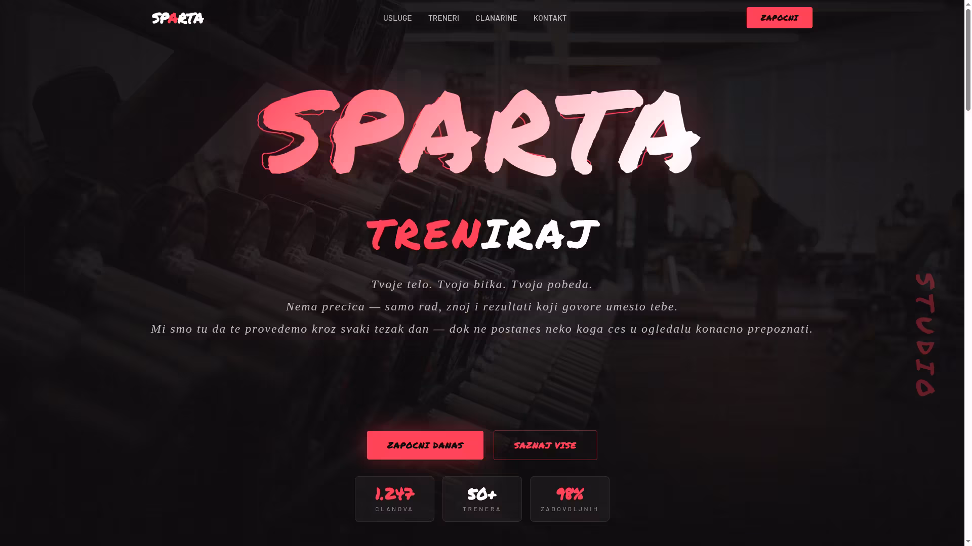 Izrada sajta i SEO optimizacija za fitnes studio — upis — M·LAB blog Beograd
