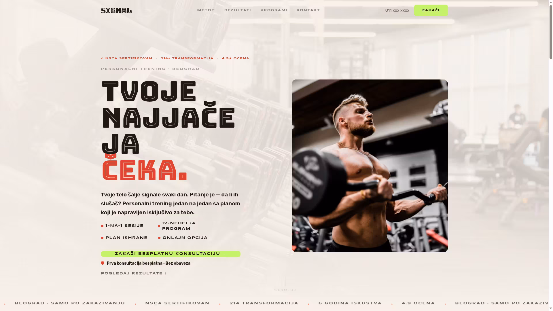 Izrada sajta i SEO optimizacija za personalnog trenera — M·LAB blog Beograd