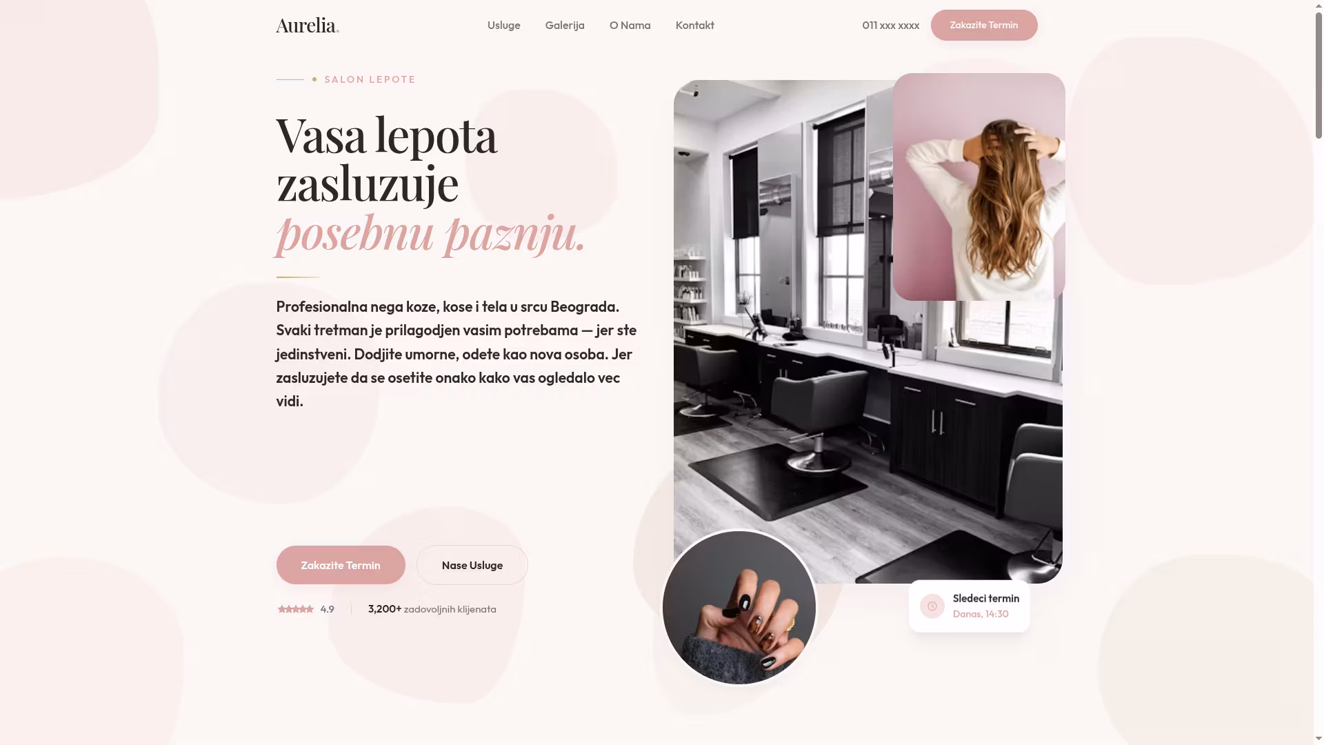 Izrada sajta i SEO optimizacija za salon lepote — termin — M·LAB blog Beograd