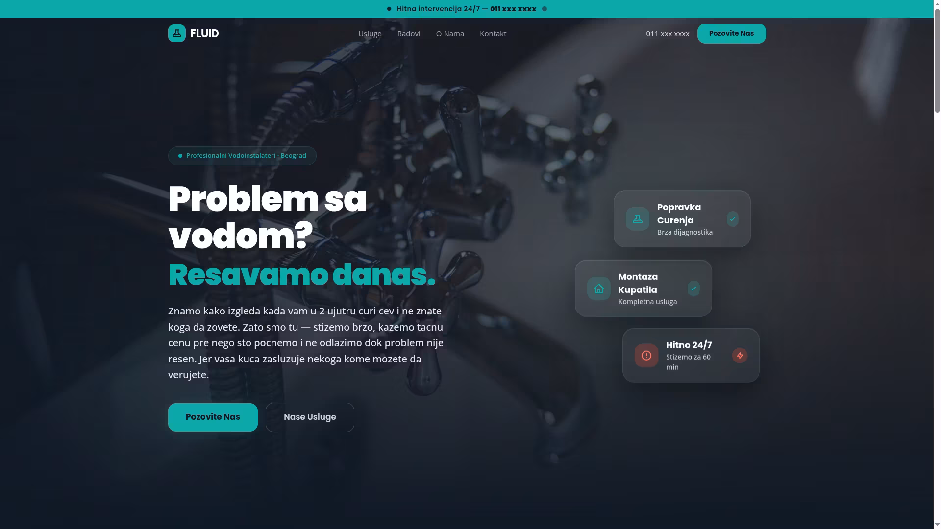 Izrada sajta i SEO optimizacija za vodoinstalatere — hitno — M·LAB blog Beograd
